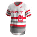 Wholesale Embroidery Men Fashion Baseball Tops Uniform Jerseys Pink Baseball Shirt