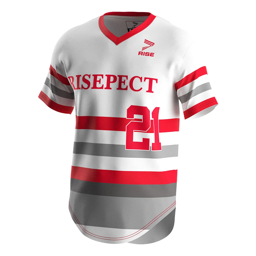 Wholesale Embroidery Men Fashion Baseball Tops Uniform Jerseys Pink Baseball Shirt