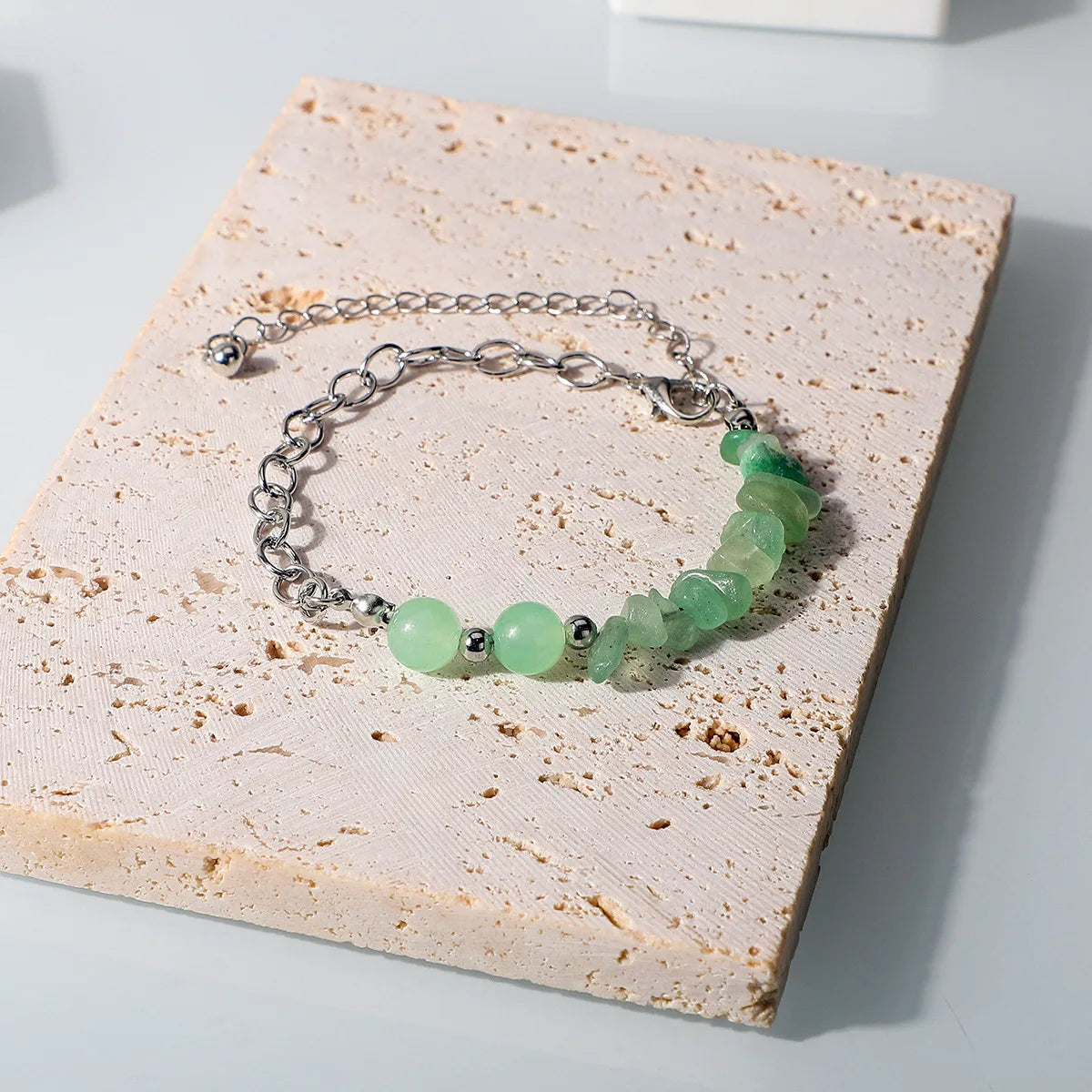 Chip Beaded Aventurine Natural Stone Adjustable Bracelet ST271