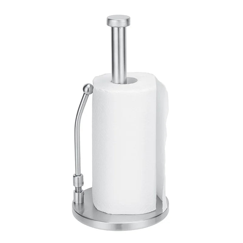Stainless Steel Kitchen Paper Roll Holder for Paper Towel Rack and Household Storage of Roll Paper Cling Film