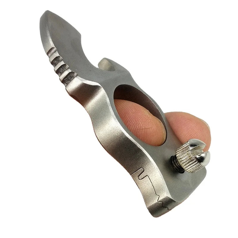 Frameless Flat Leather Ring Bow Darts Past Security Check Priceless Bow Finger Slingshot Stainless Steel Catapult Shooting