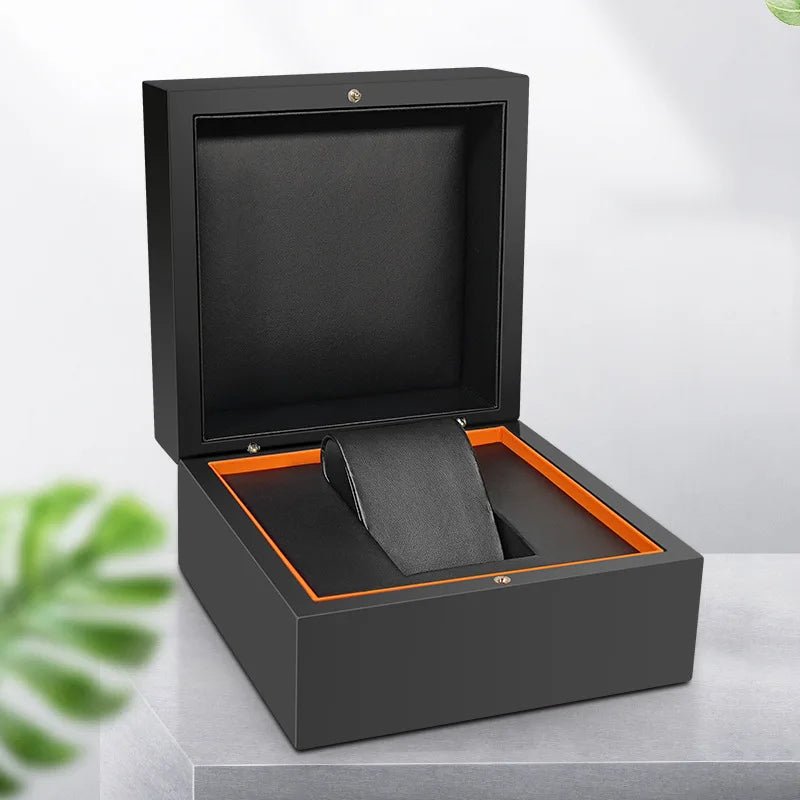 Custom High End Wooden Special Leather Cover Men Women Watch Casepacking Box Logo Luxury Fashion Watch Box