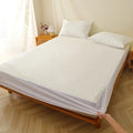 Waterproof Bamboo Fiber Mattress Protector Cover with 43cm Bed Skirt for Home Use