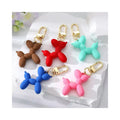 Fashion Dog Resin Laser Balloon Dog Keychain Animal Pendant Balloon Dog Charm Jewelry Accessories Diy Jewelry
