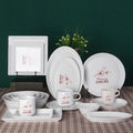 Eco-Friendly Porcelain Round Japanese-Style Dinnerware Set Ceramic Dishes Sushi Bowl Mug Pot-Food Grade Back School Minimalist