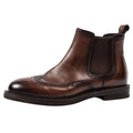 2024 Vintage Comfortable Handmade Durable Slip-On Genuine Leather Chelsea Boots for Men Party Daily Life
