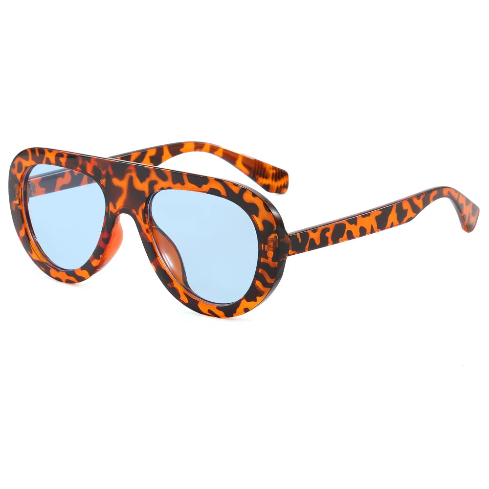 Superhot Eyewear 14909 Fashion 2025 Retro Classic Round Pilot Flat Top UV400 Outdoor Vacation Sunglasses