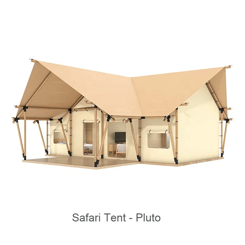 Pluto - Safari Tent African Luxury Tents Hotel Resort Glamping With Bathroom for Family