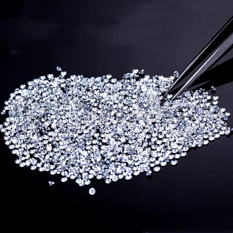 SICGEM White Melee Moissanite Gemstone Loose EF VVS Diamond Alternatives in Small Sizes 0.8mm 1.0mm 1.7mm 2.9mm