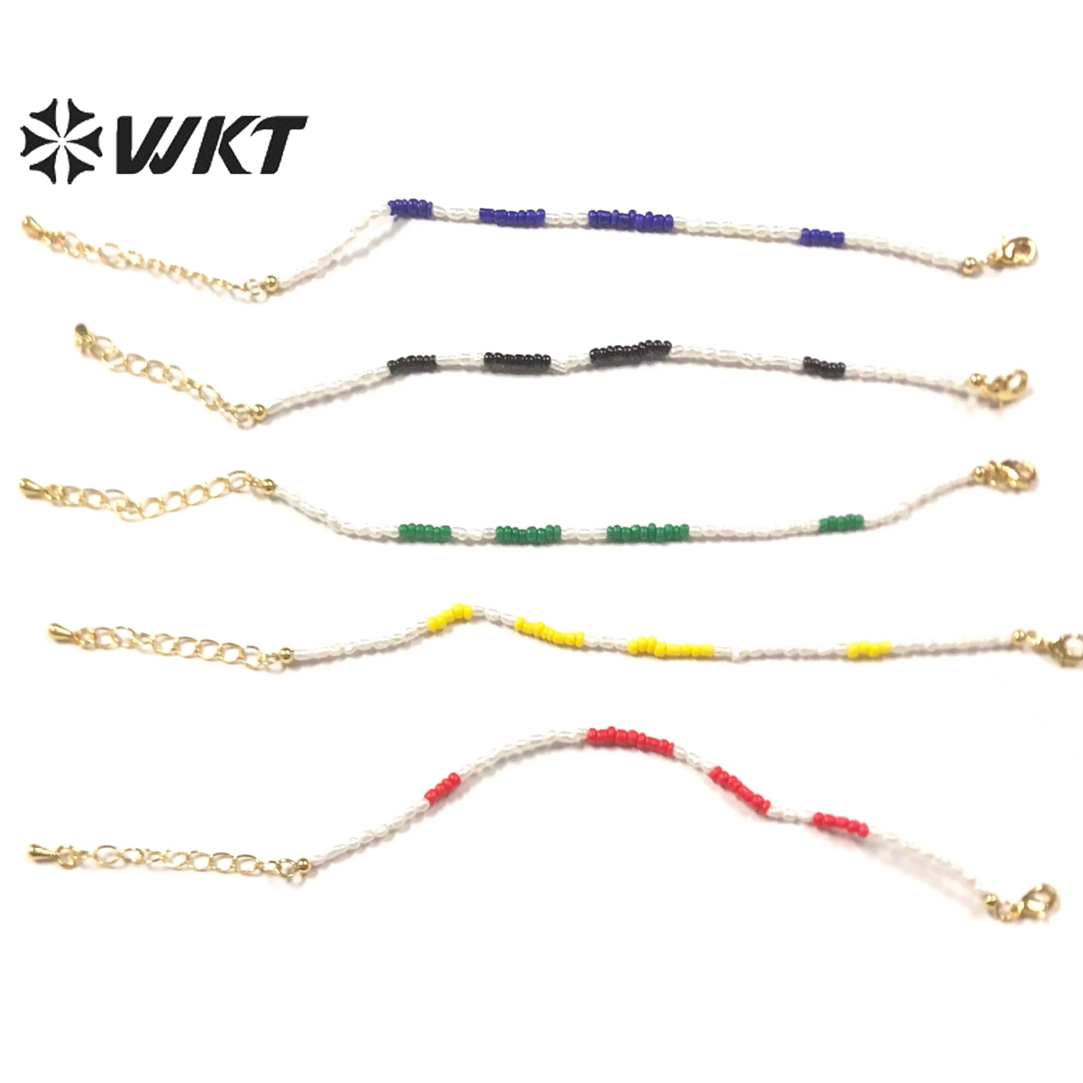 WT-B597 WKT 2022 Fashion Style Natural Jewelry Bracelet Noble Natural Freshwater Pearl Miyuki Beads Adjustable Bracelets