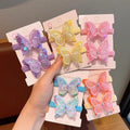 Butterfly Elastic Hair Ties Colorful Hair Scrunchie with Butterfly for girls