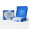 Custom Logo Corrugated Board Shipping Box for Pet Supplies Blue Postal Folder with Embossing Printing for Pet Toy Packaging