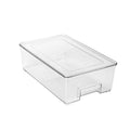 Large Capacity Detachable Clear Wicker Plastic Refrigerator Organizer Bins Kitchen Food Fruit Snack Storage Containers Lids