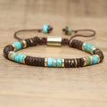 2*4mm Minimalist Natural Colorful Emperor Abacus Stone Beaded Bracelet Boho Semi-precious Braided Adjustable Bracelet Unisex