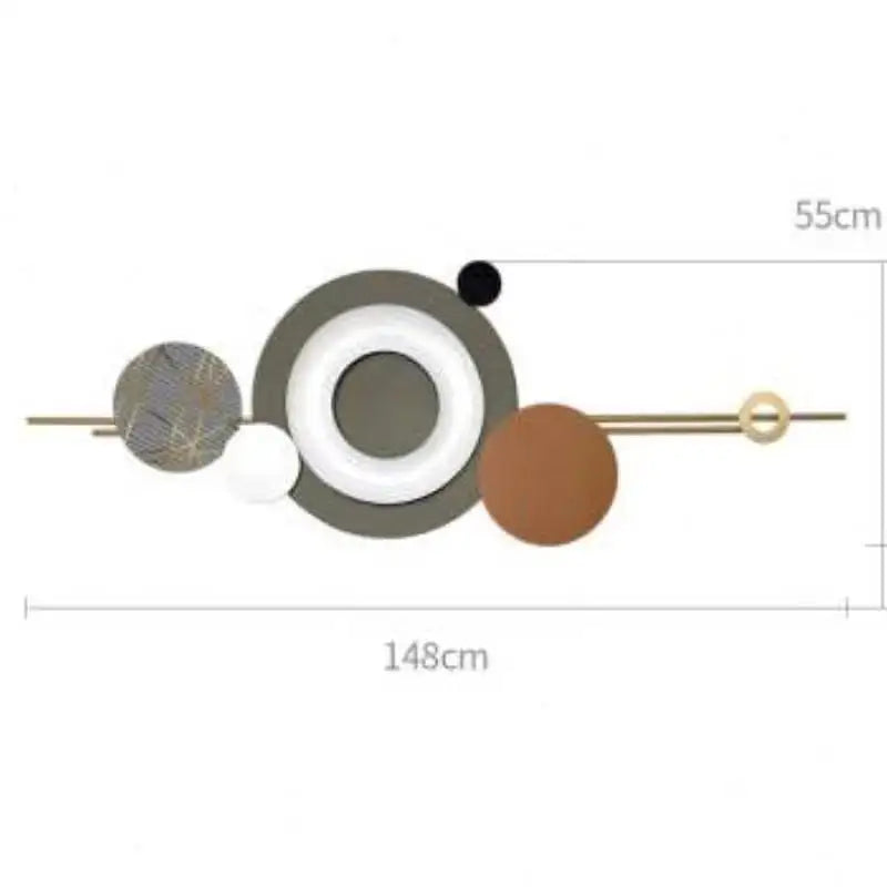 Iron Wall Decoration Room Decoration Modern Light Luxury Living Room Sofa Background Wall Hanging Decoration
