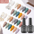 JTING Hot Popular Universal 2colors Terrazzo Eggshell Gel Nail Polish for Any Base Color OEM ODM Free Private Label