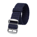 Custom LOGO Braid Nylon Watch Strap 22mm 24mm Blue Perlon Watch Bands Watch Bracelet Perlon Straps With 304 Buckle