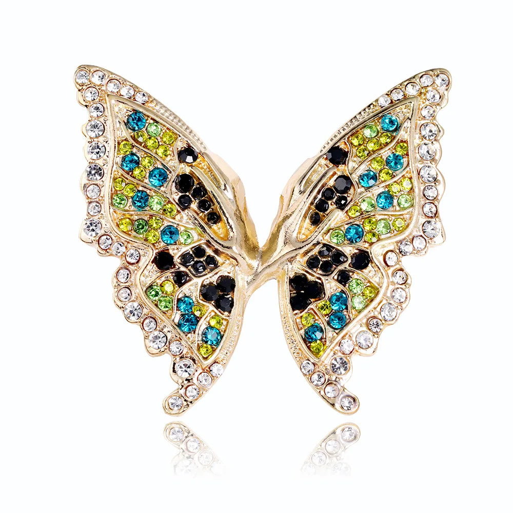 DRAI096 Fashion Multi Butterfly Brooch Women Rhinestones Brooch Jewelry Wholesale