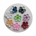 3D Luminous Flower Glow in Dark Rose Resin Charms Kawaii Cabochons 16mm 22mm 100pcs Key Chain Earring Jewelry Supplies