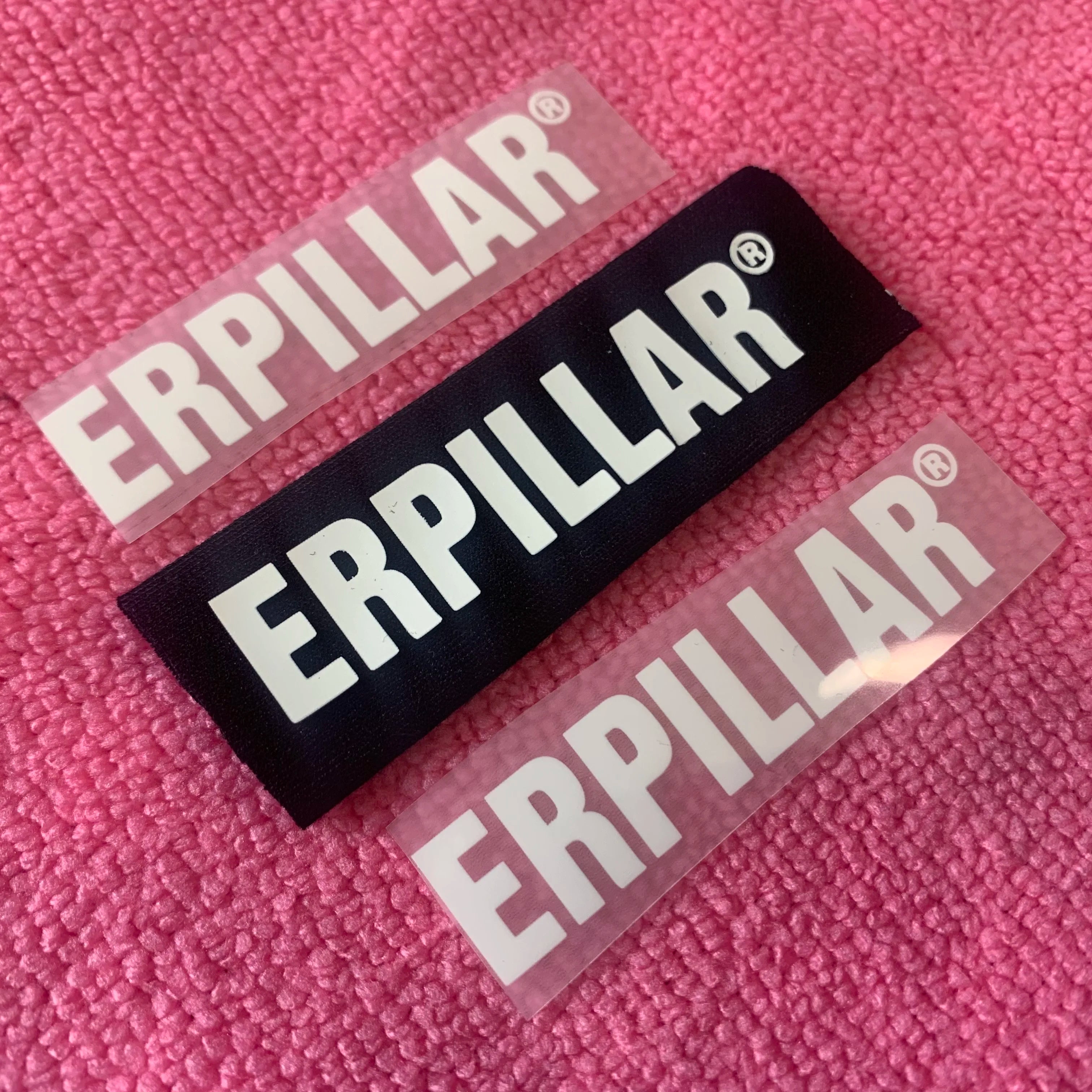 Durable 3D Silicone Logo Heat Press Transfer Label1mm Thickness Embossed Thermal Transfer Logo for Jeans