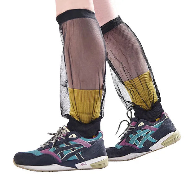 YWSU-042 Outdoor Camping Hiking Sports Net Yarn Foot Cover Anti-Mosquito Leg Cover Gaiter