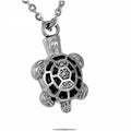 Lovely Tortoise Charm Keepsake Urn Pendant Ashes Necklace Stainless Steel Waterproof Memorial Cremation Jewelry
