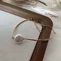 Special Offer 18K Gold Plated 12-13MM Natural Button Baroque Freshwater Pearl Bracelet for Women Gift