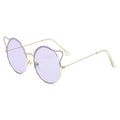 Ins Fashion Cute Metal Frames High Quality Round Shades Uv400 Classic Retro Sunglasses Women Custom Own logo Wholesale
