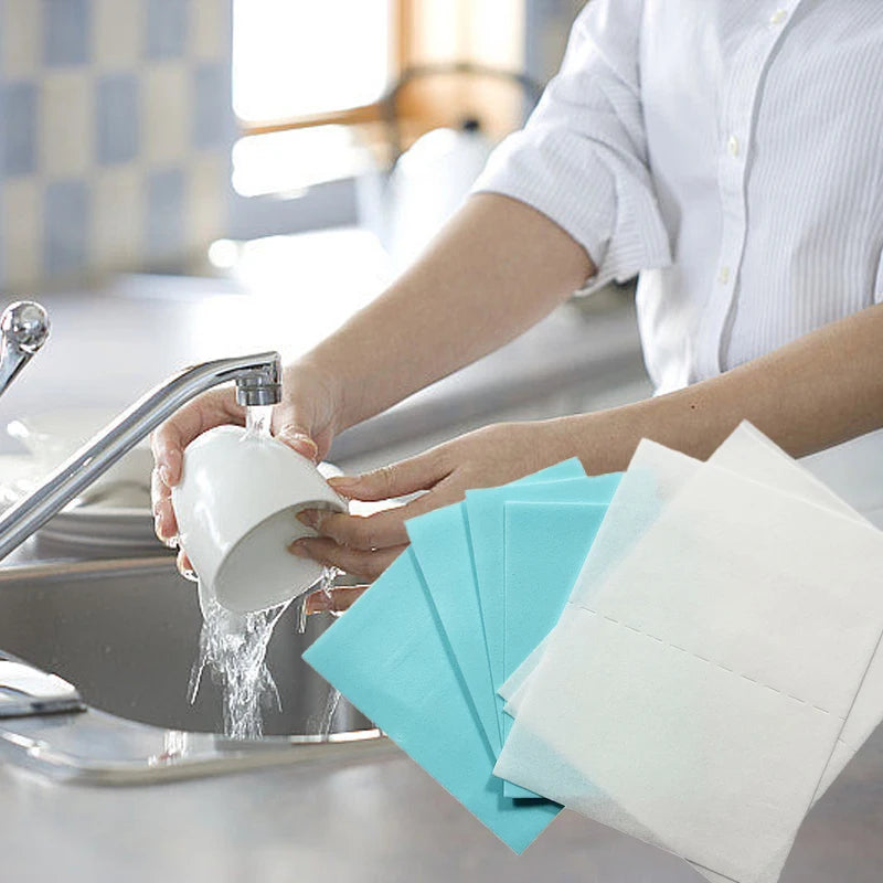 ECO Friendly Disposable Dishwasher Detergent Sheet Lemon Scented Natural Biodegradable Convenient Dishwashing Tablets