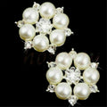 Diamante Rhinestone Crystal Pearl Embellishment Buttons Cluster Wedding Decoration DIY Craft