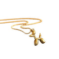 Trendy 18K Gold Plated Balloon Dog Necklace New Animal Puppy Stainless Steel Chain for Wedding Gifts (KSS439)