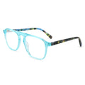 YC 2024 Trendy Blue Green Mixed Color Spectacle Frames High Bridge Eyewear Unisex Acetate Optical Glasses Frames