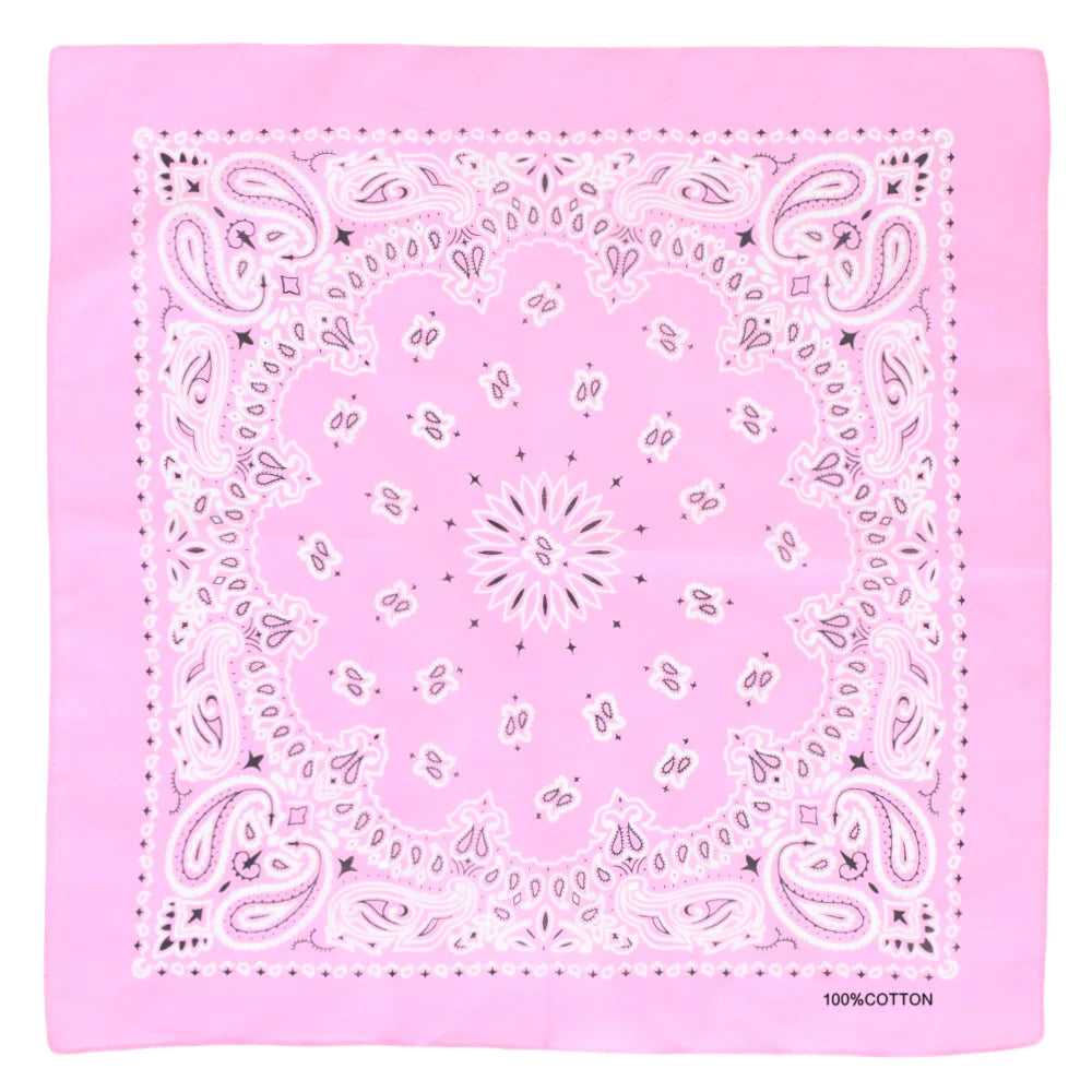 Custom Women Large Bandana Handkerchief Wholesale Colorful Tie Dye Paisley Cowboy Hair Wrap Scarfs for Men