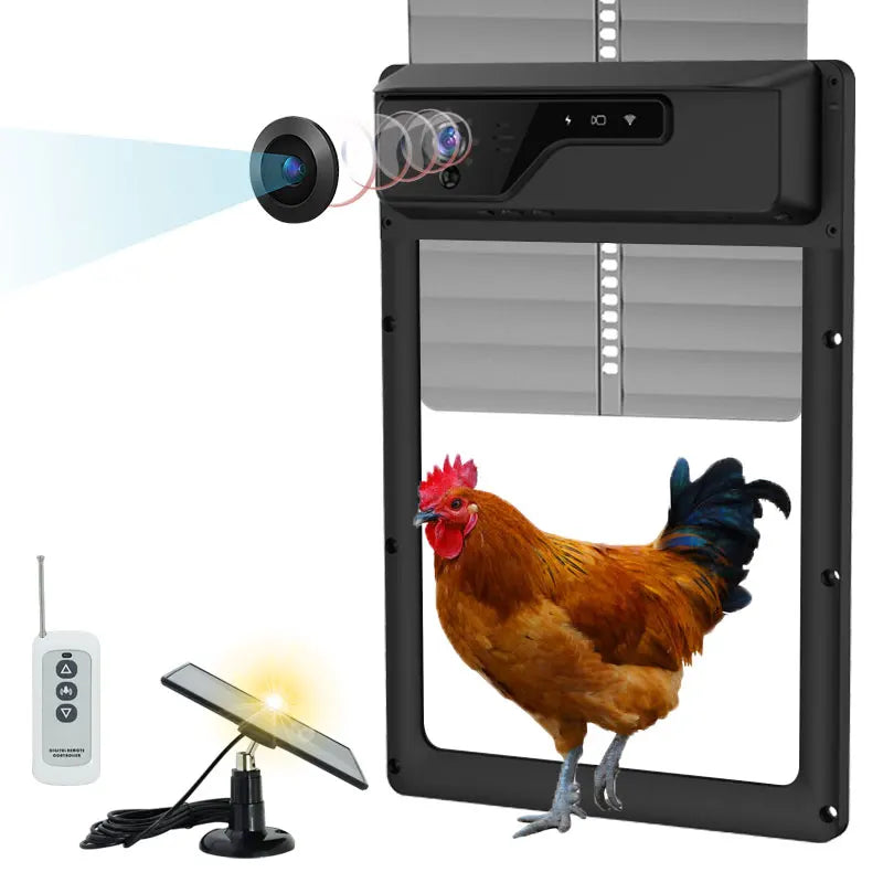 2024 New Design Waterproof IP65 Smart Automatic Chicken Coop Door With Camera