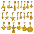 Stainless Steel 18K PVD Plated Ocean Sea Marine Life Seahorse Starfish Whale Dolphin Conch Shell Pendant for Necklace DIY Making