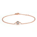 Messi Gems Customized MSB-163 14k Rose Gold 0.5ct Moissanite Bracelet for Women