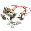 Electric Guitar Wiring Harness Prewired Kit A500k B500K 18mm Shaft Big Pots 3 Way Switch Volume Tone Control Wiring Harness