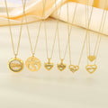 G3902 Wholesale Stainless Steel Mothers Day Gifts Necklaces 18k Gold Plated Heart Shaped Love Mom Mama Necklace for Women