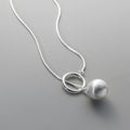 S925 Sterling Silver Brushed Ball Bead Fine Jewelry Necklaces Snake Chain Choker Necklace Designer Necklaces for Women Gift