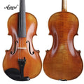 Sinomusik Hot Sale Violin 4/4 Hand Painted Oil Solid Violon Nice Flame Maple Professional Antique Red Brown Violin With Case Bow