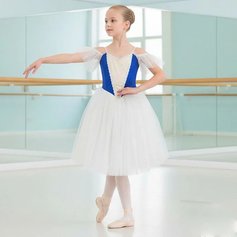 2024 New Ballet Tutu Skirt Women Dress Long Vestidos for Girls Performance Clothing Swan Belly Dance Skirts