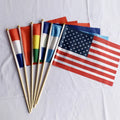 Hot Sales Best Quality Design Your Own Logo All Countries Hand Held Flags Wooden Stick Mini Netherlands Hand Flag