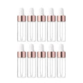 5ML Rose Gold Ring & White Plastic Head Dropper Glass Bottles Convenient Travel Packaging with Essential Oil Practical