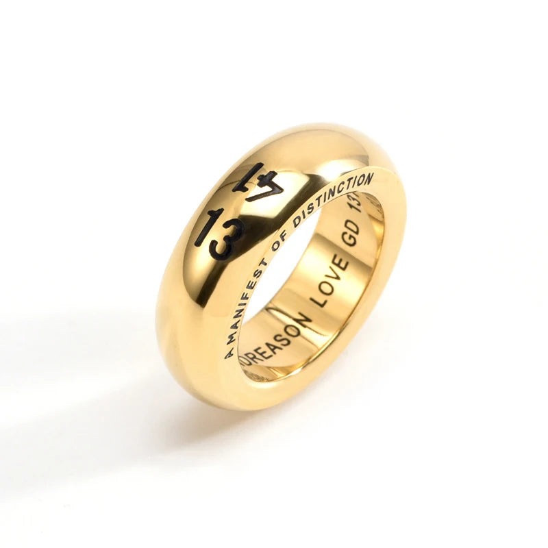 1314 Couple Lovers Stainless Steel Rings Men Women Wedding Engagement Promise Rings Valentine's Day Gift