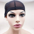 All Black Color Remy Human European Hair Lace Wig Caps with Stretch Middle for Large Size