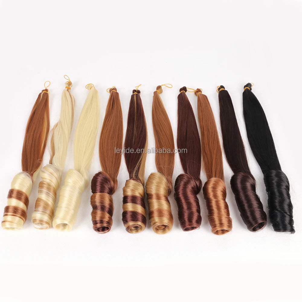 Factory Cheap Premium Synthetic Hair Attachments Straight Curly Crochet Hair Braids Spiral Curls Braiding Hair for Women
