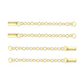 1/20 14K Stamped Gold Filled 1mm1.2mm1.5mm2.3mm Link O Chain 6.2cm Extension Chain With Rectangle Tail DIY Jewelry Accessory