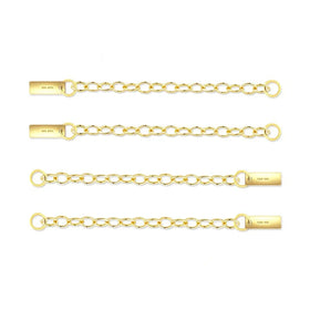 1/20 14K Stamped Gold Filled 1mm1.2mm1.5mm2.3mm Link O Chain 6.2cm Extension Chain With Rectangle Tail DIY Jewelry Accessory
