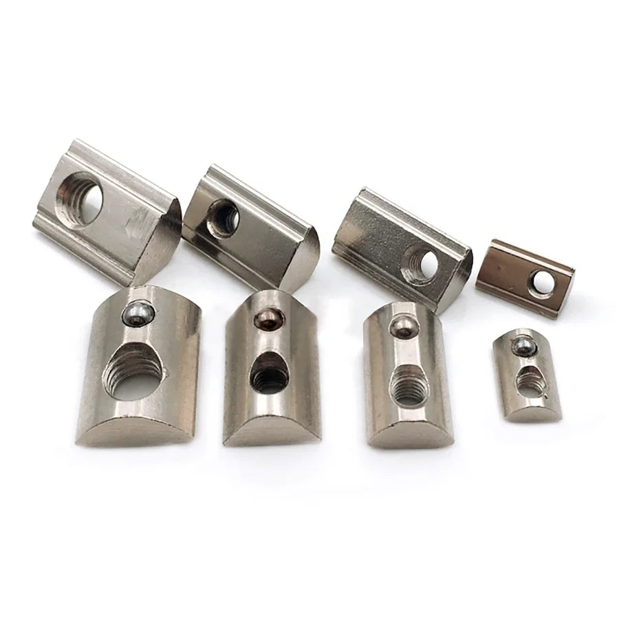 Half Round Elastic Roll in Steel Nut for Aluminum Profile 20 30 40 45 Nuts