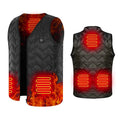 Black Adjustable 4 Heating Zones Battery Heated Vest Waistcoat Usb Rechargeable Warming Heated Vest